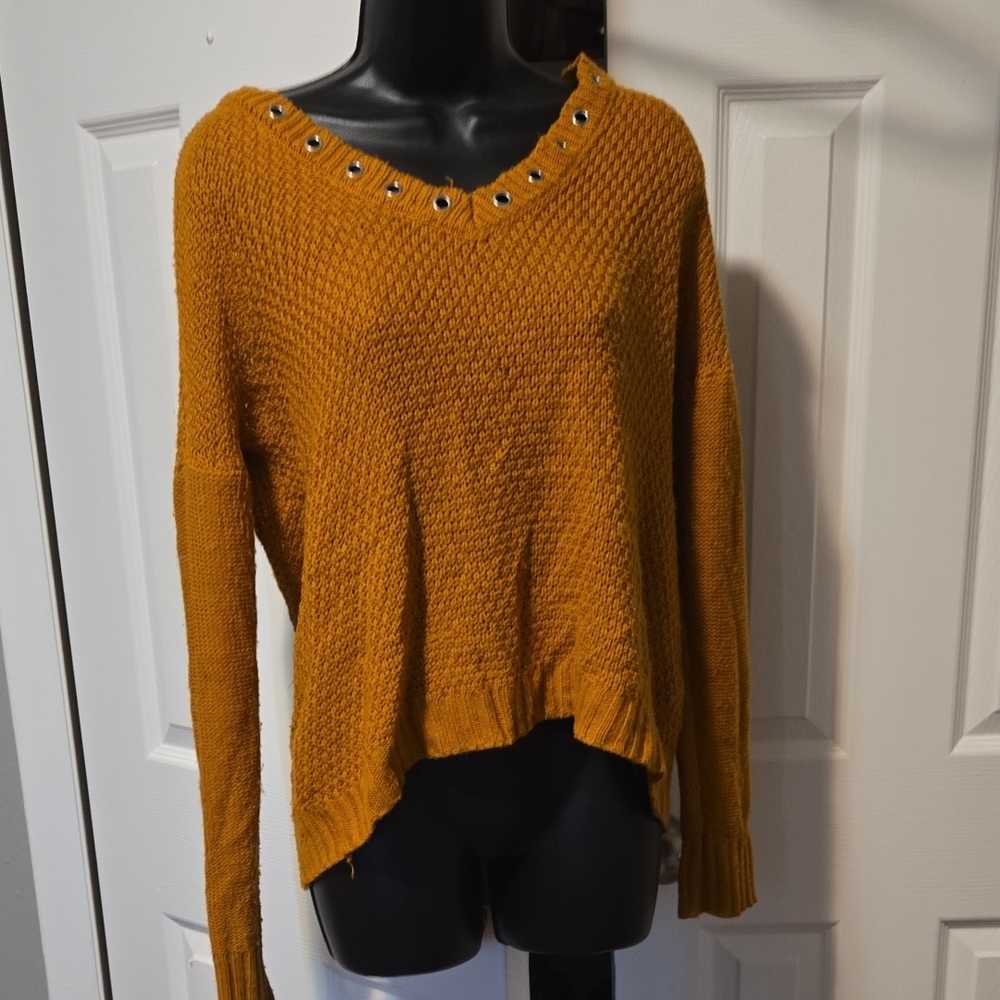 Rue21 Amber V-Neck Sweater with Eyelet Detail